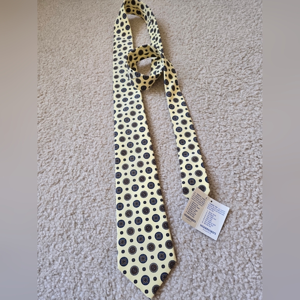 🌈NWT Vintage 1990s Woodward’s Classic 100% Silk Men’s Tie